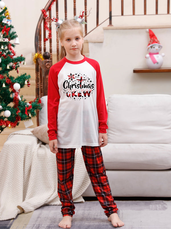 Christmas parent-child printed home pajamas two-piece set